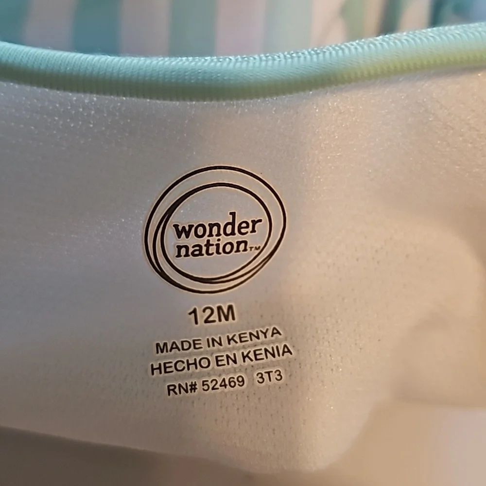 Wonder Nation Baby Girls Swimsuits Coverup ‎ Size 12 m